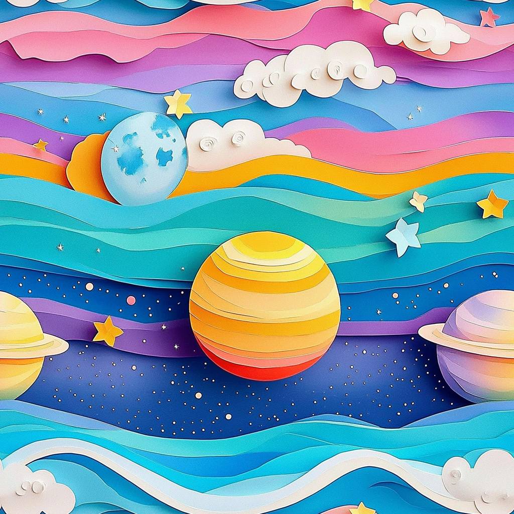 Tisk vzorca po naročilu - Planeti
