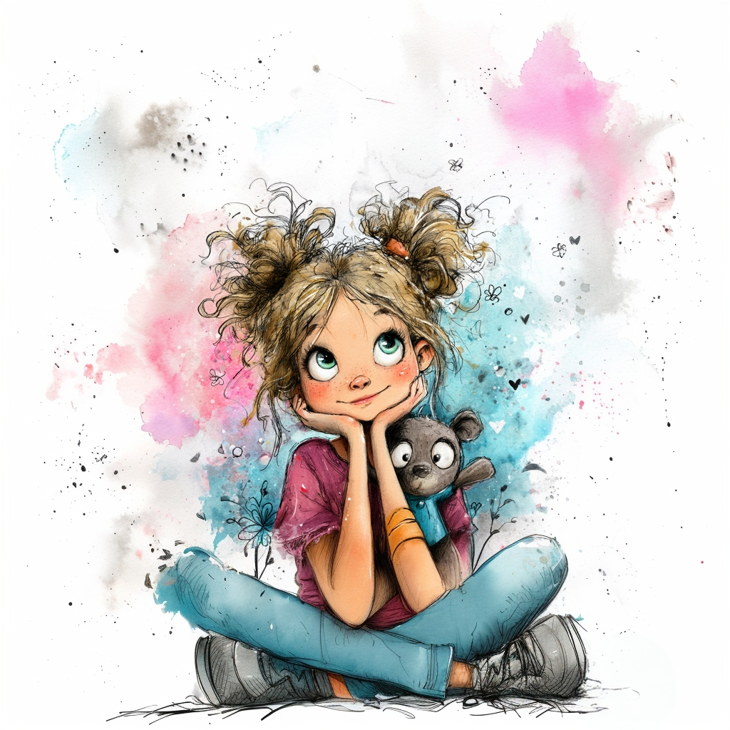 Panela - Punčka watercolor 9