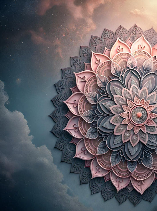 Tisk po naročilu - Panela - Velika roza mandala
