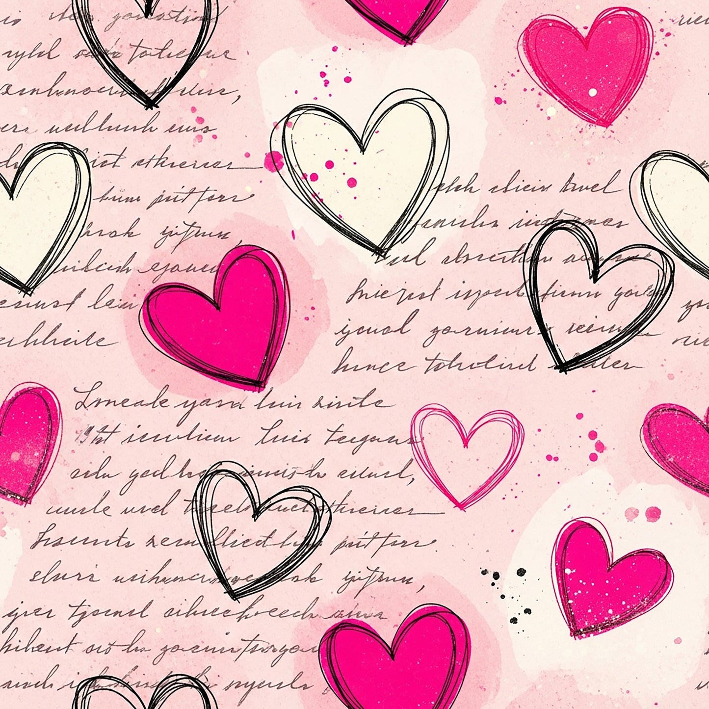 Tisk vzorca po naročilu - Srčki 4