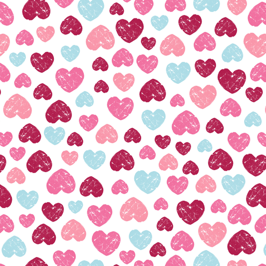 Tisk vzorca po naročilu - Srčki 8