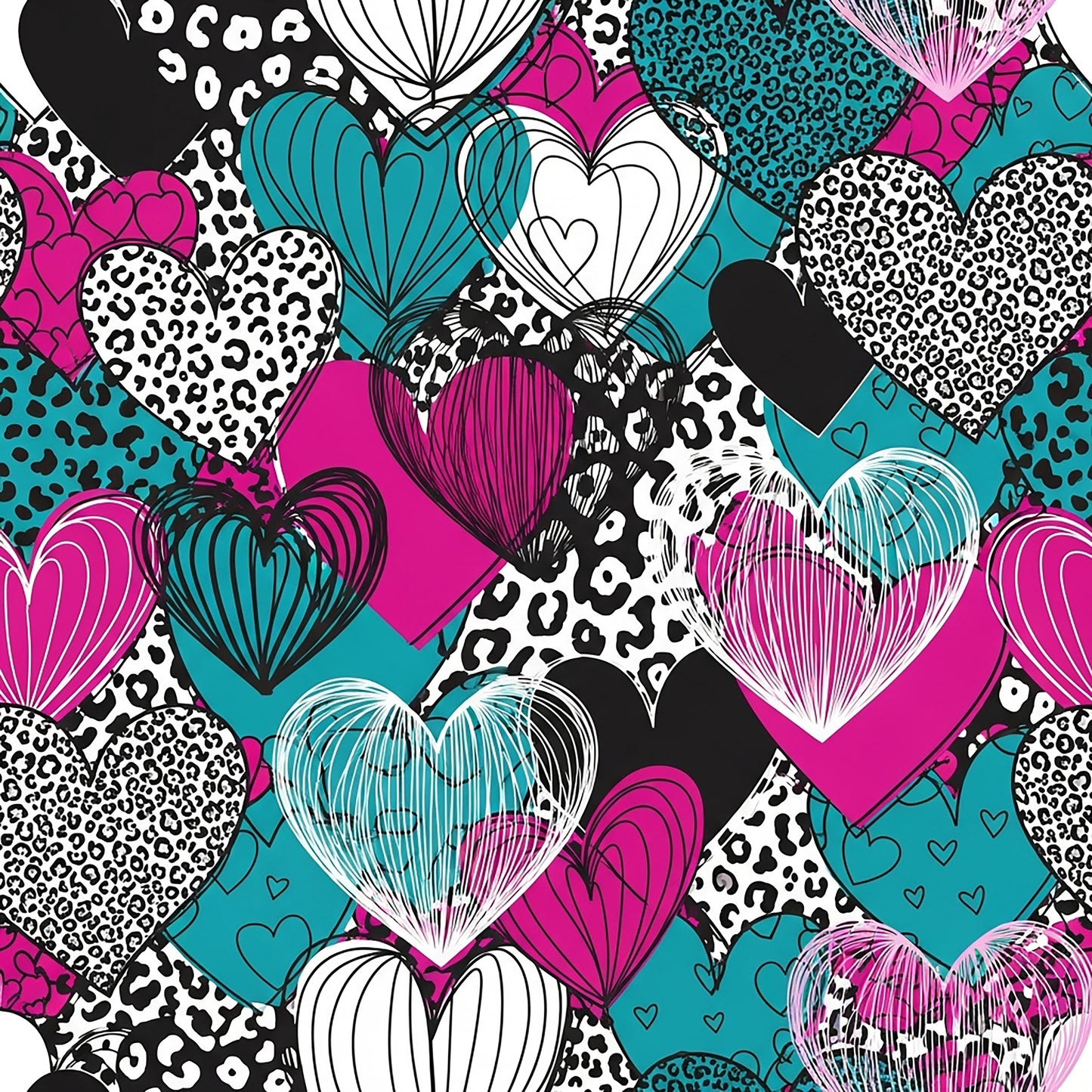 Tisk vzorca po naročilu - Srčki 6