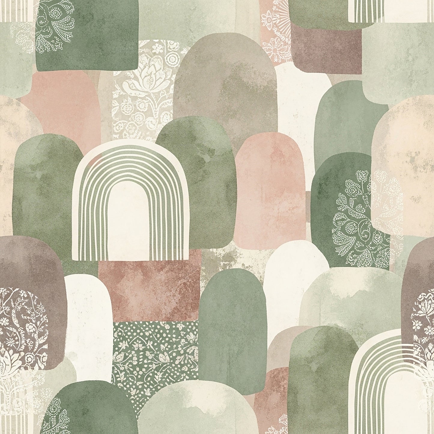 Tisk vzorca po naročilu - Pastelno zeleni