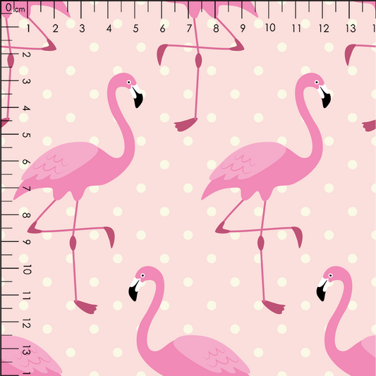 Tisk vzorca po naročilu - Flamingo pikice