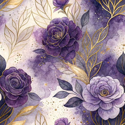 Tisk vzorca po naročilu - Vijolične vrtnice