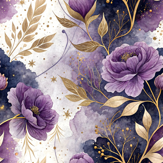 Tisk vzorca po naročilu - Vijolične vrtnice