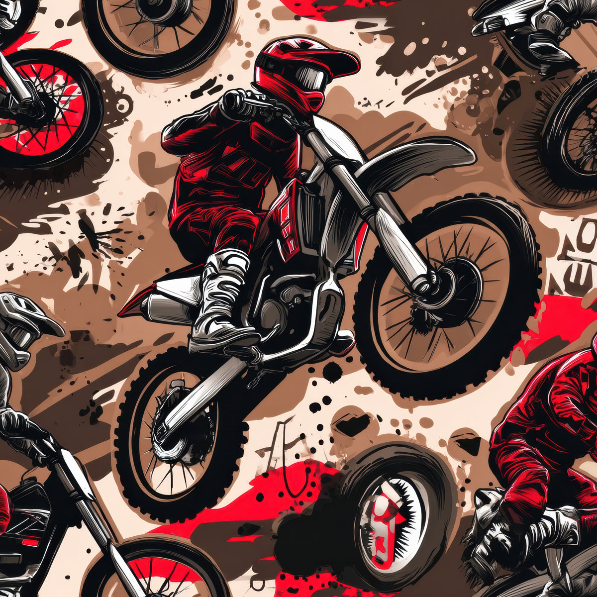 Tisk vzorca po naročilu - Motokros