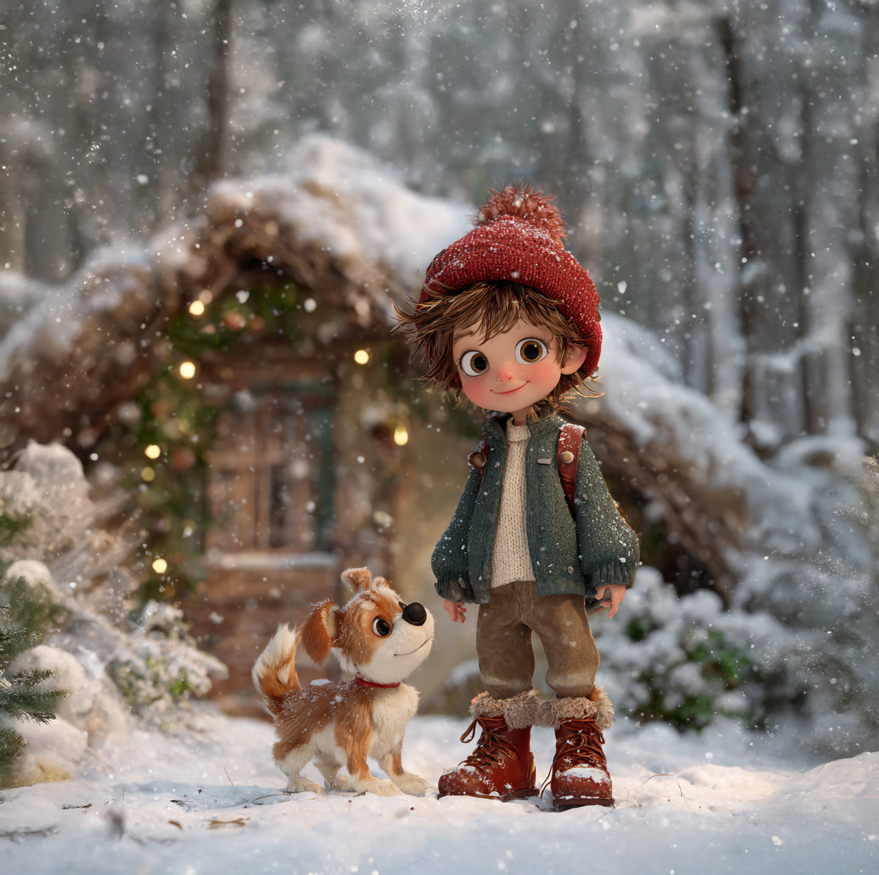 Panela - Zimski Fantek s kužkom