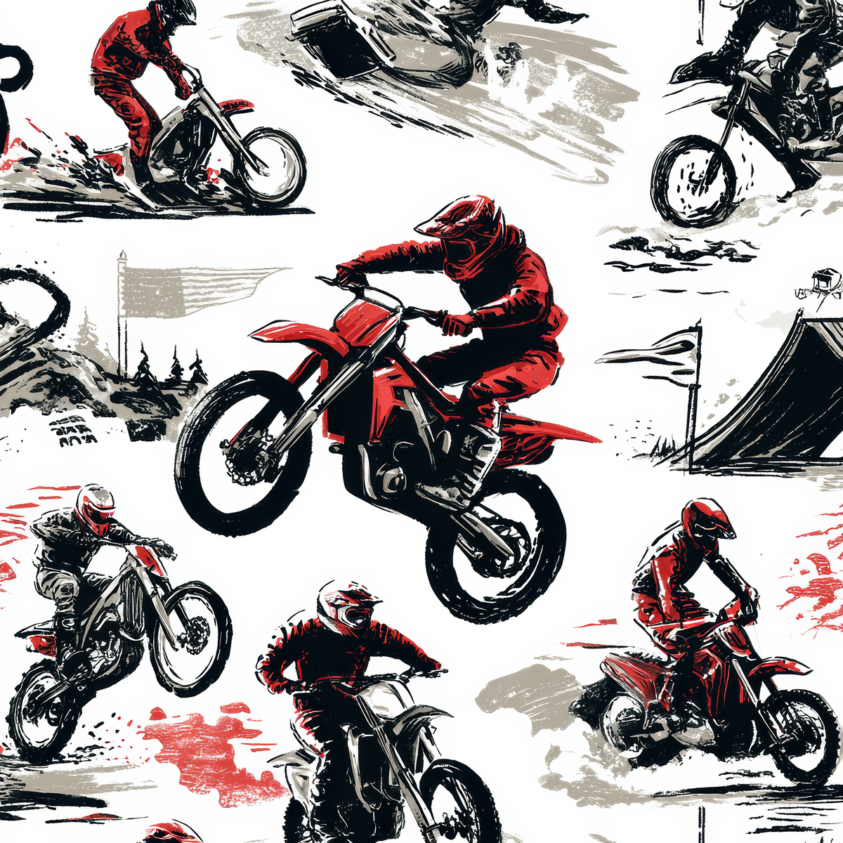 Tisk vzorca po naročilu - Motokros 2