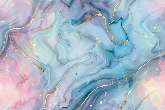 Tisk vzorca po naročilu - Svetlo modri-roza marble