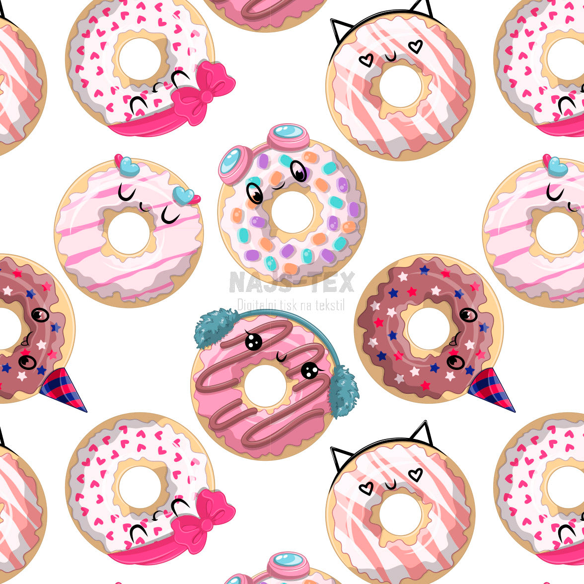 Tisk vzorca po naročilu - Donuts