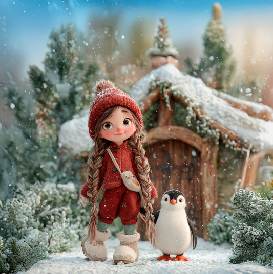 Panela - Zimska Punčka s pingvinčkom