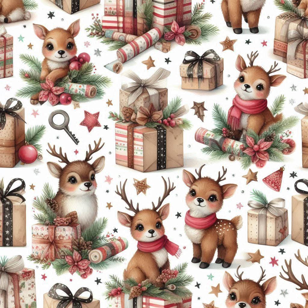 Tisk vzorca po naročilu - Jelenčki 6