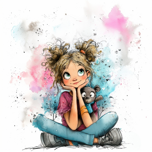 Panela - Punčka watercolor 9