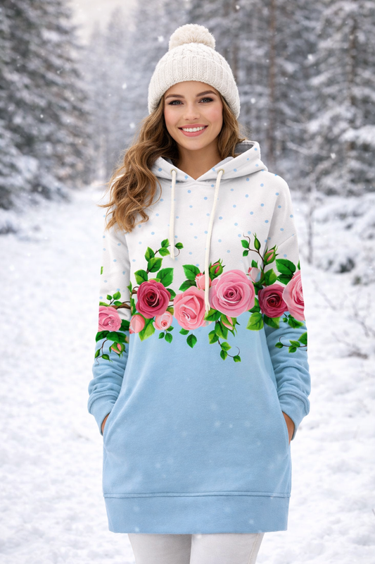 Tunika - Vrtnice s pikami - Svetlo modra