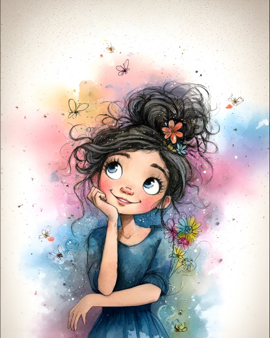 Panela - Punčka watercolor 2