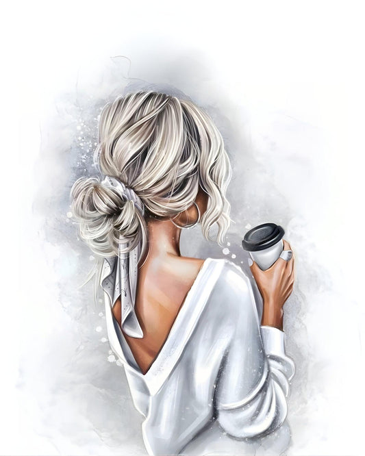 Panela - Ženska s kavico