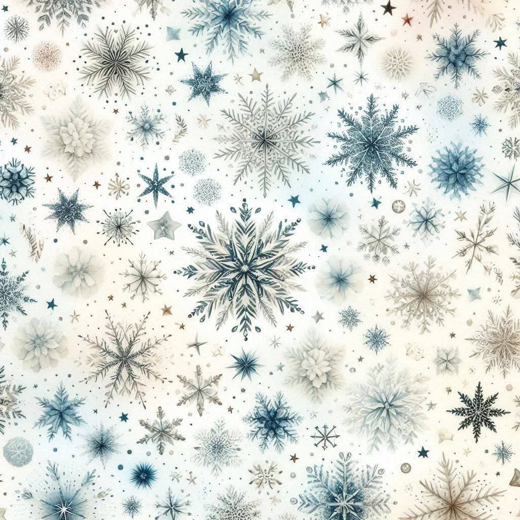 Tisk vzorca po naročilu - Snežinke