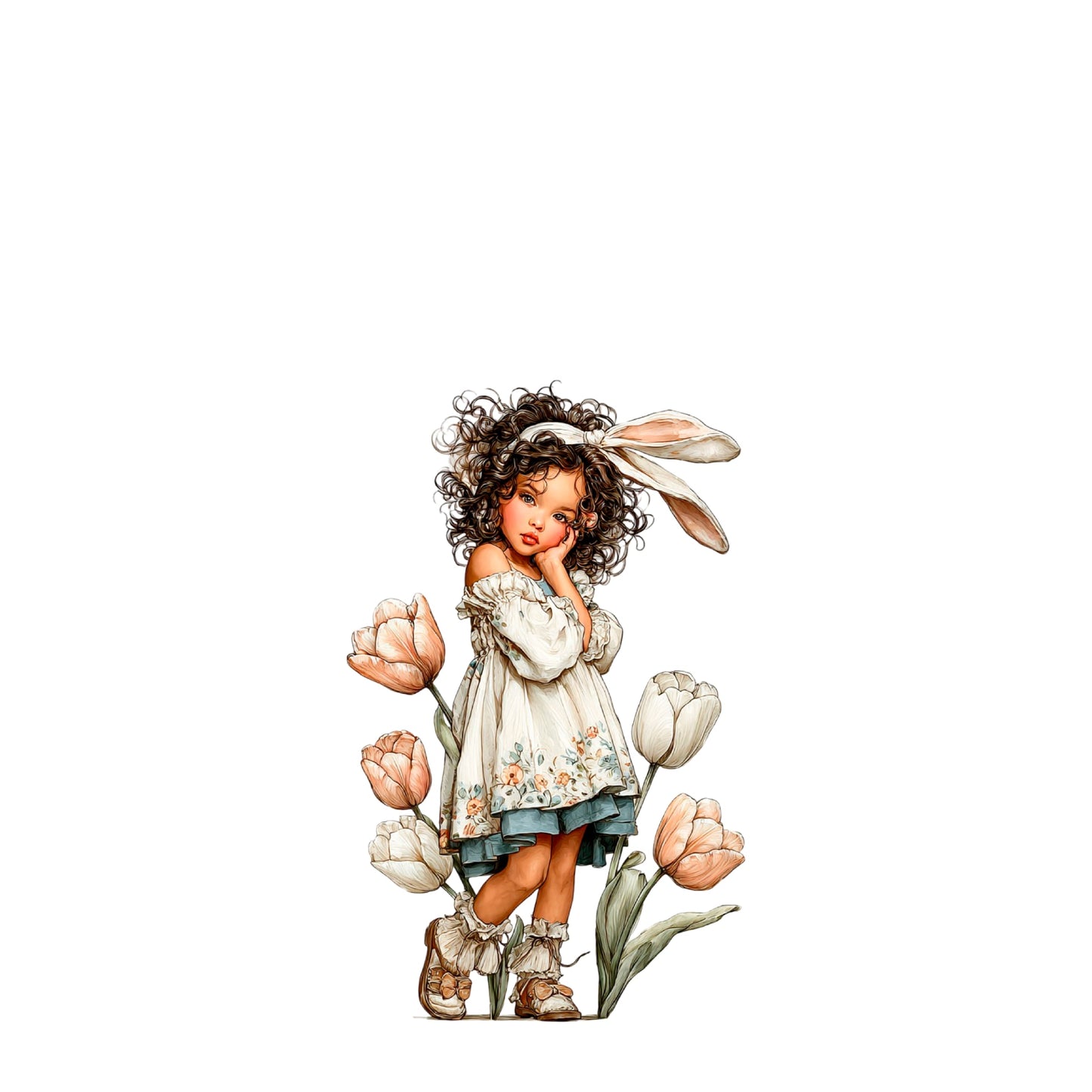 Panela - Punčka s tulipani