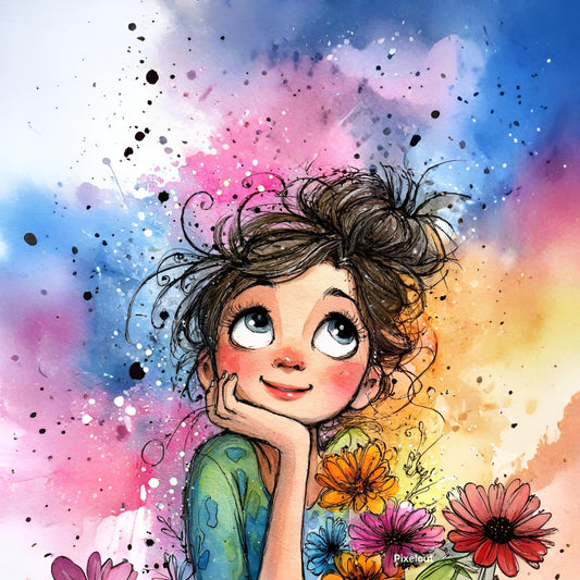 Panela - Punčka watercolor 3