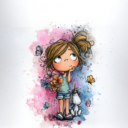 Panela - Punčka watercolor 4