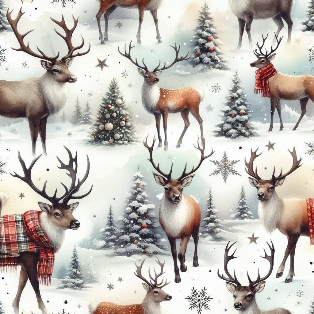 Tisk vzorca po naročilu - Jeleni