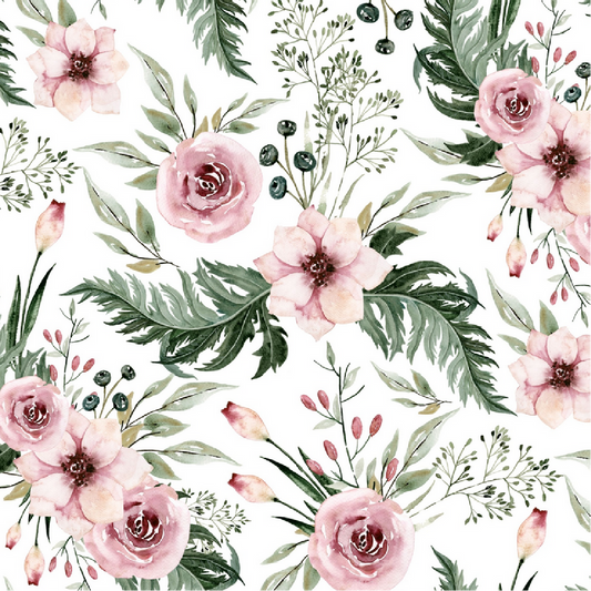 Tisk vzorca po naročilu - Watercolor rožice
