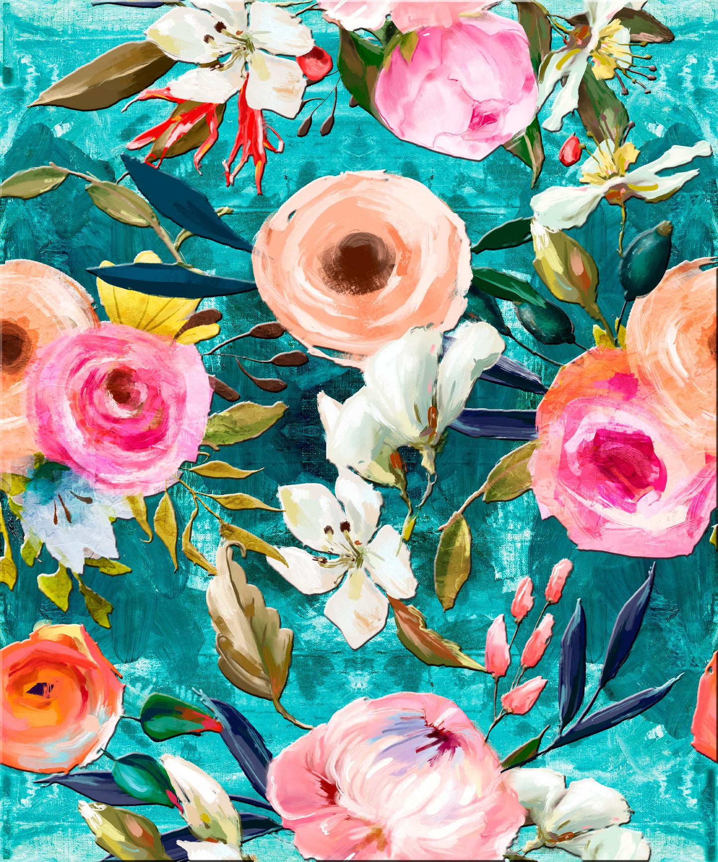 Tisk vzorca po naročilu - Watercolor rožice 11