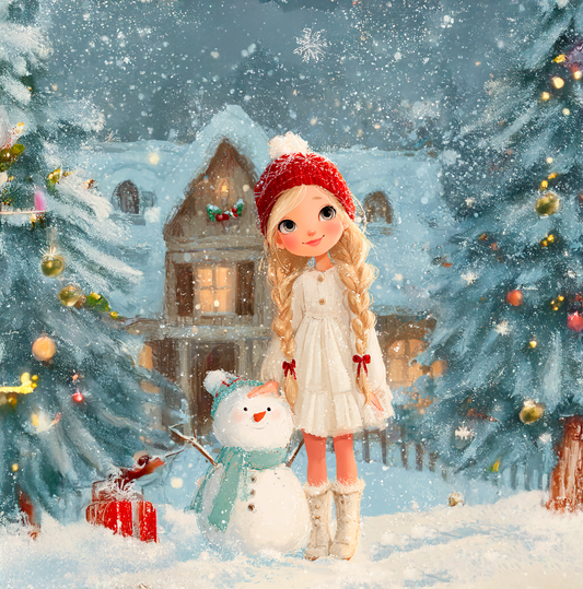 Panela - Zimska Punčka s snežakom