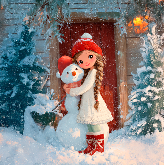 Panela - Zimska Punčka s snežakom 2