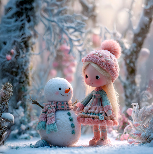 Panela - Zimska Punčka s Snežakom 3