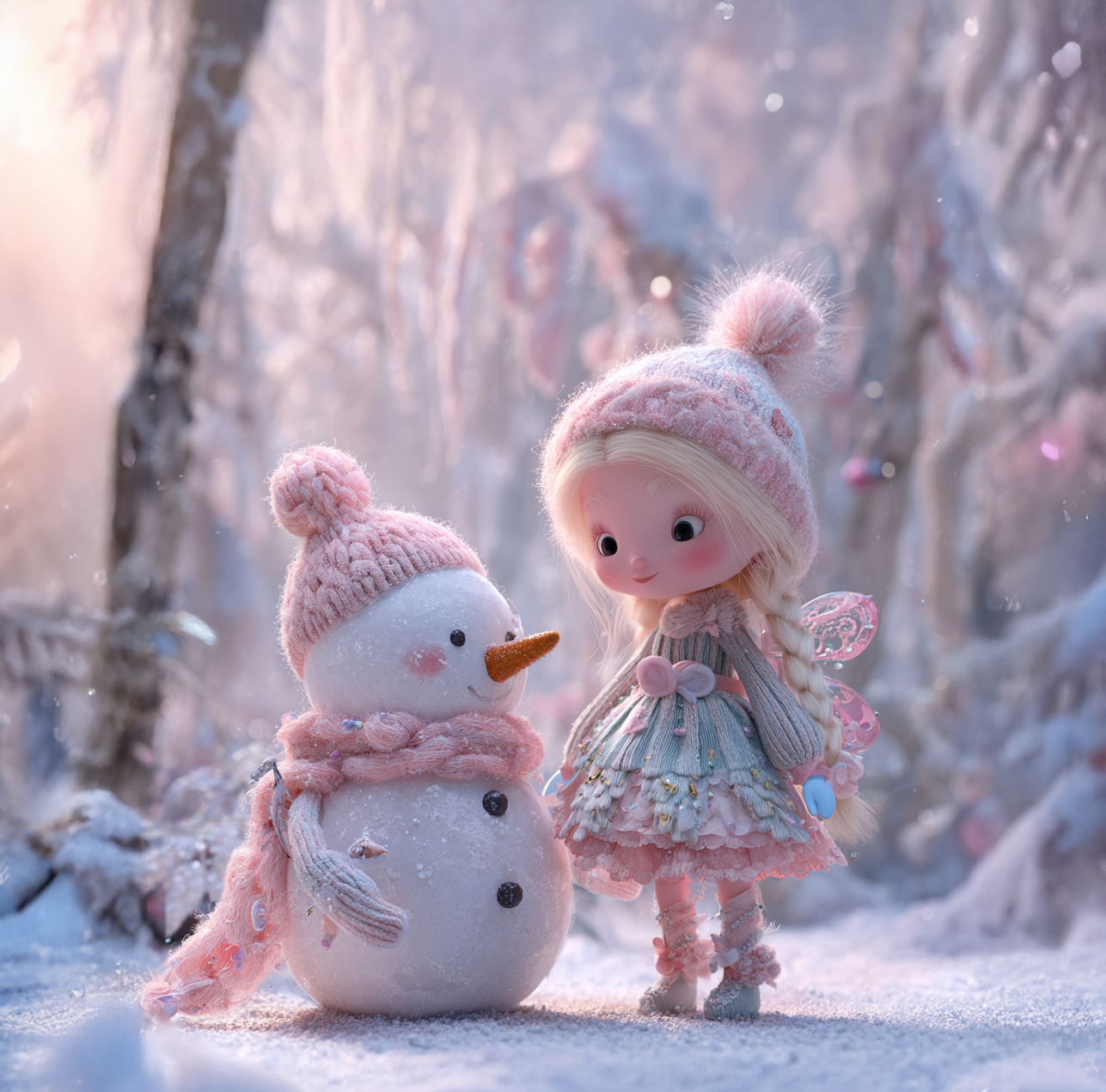 Panela - Zimska Punčka s Snežakom 4