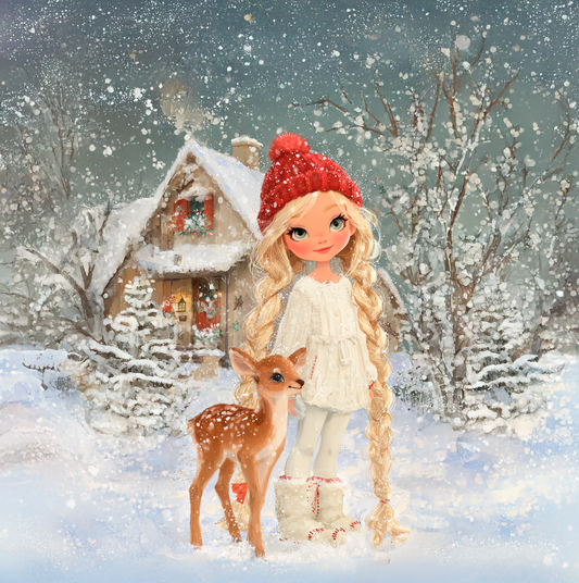 Panela - Zimska Punčka s srnico