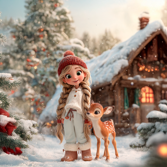 Panela - Zimska Punčka s srnico 5