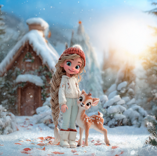 Panela - Zimska Punčka s srnico 6